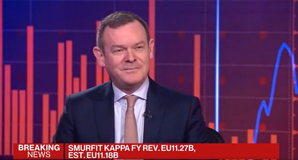 Ken Bowles, CFO Smurfit Kappa, interview with Bloomberg TV