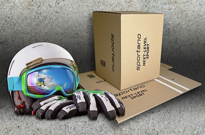 Udvikling af en innovativ emballage til e-handel til ski- og cykelhjelme for Sportano, den polske forhandler af sportsudstyr. 