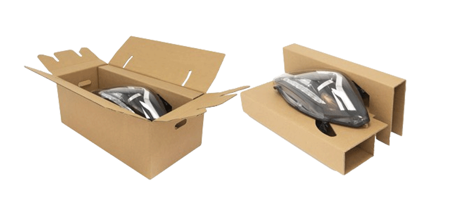 Industrial packaging, car headlight packaging, automotive packaging